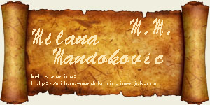 Milana Mandoković vizit kartica